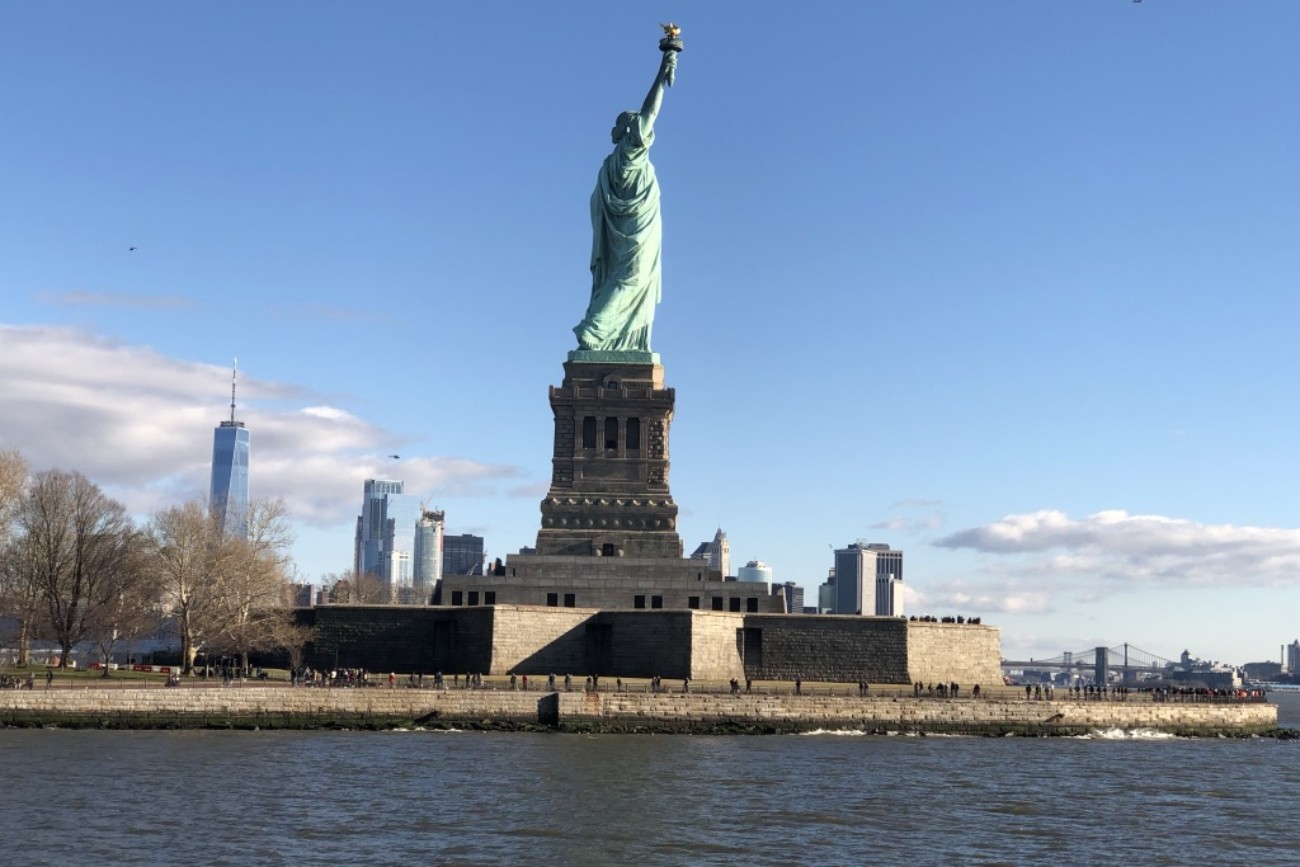 Statue of Liberty walking