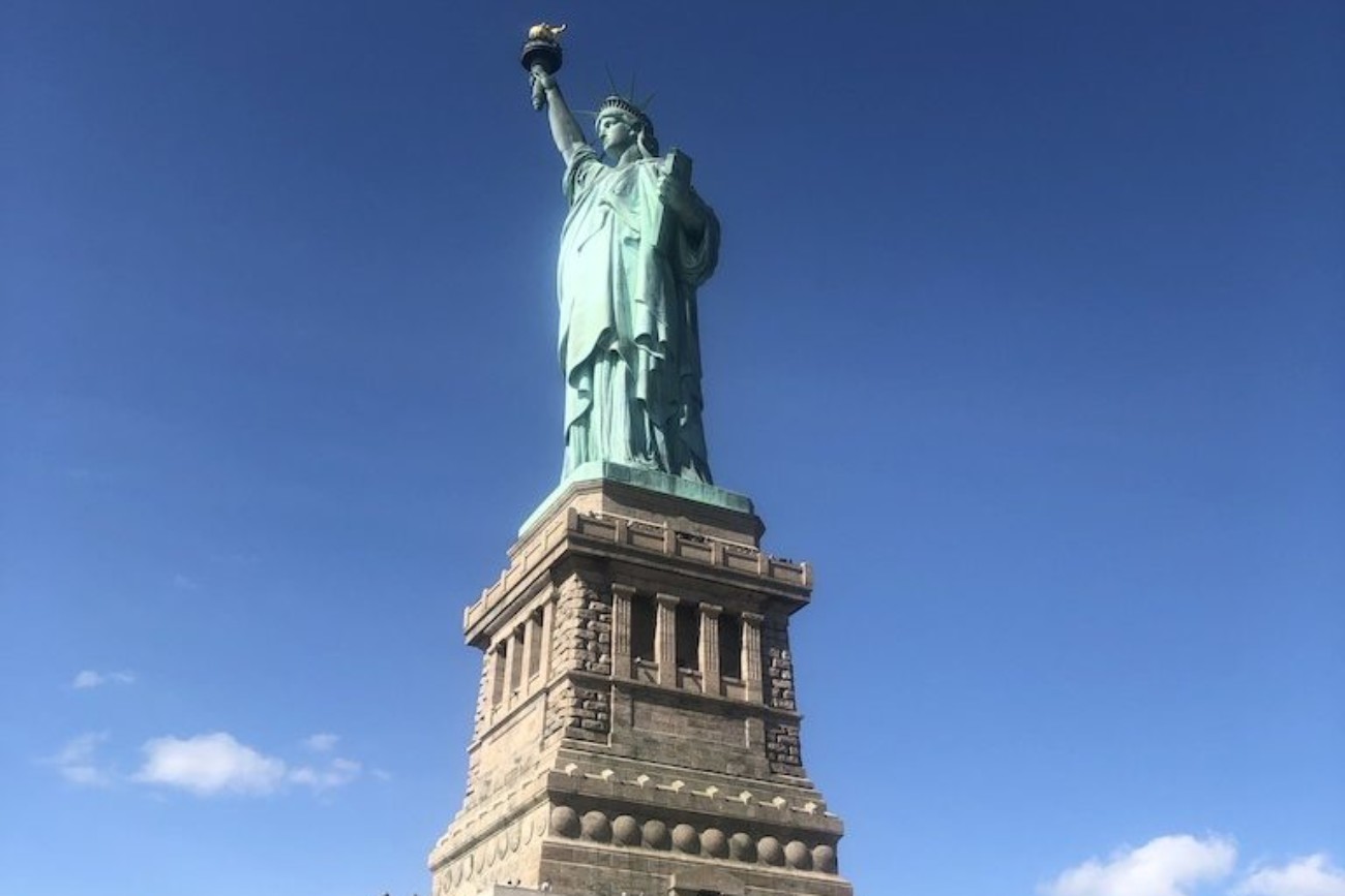Statue of Liberty with pedestal